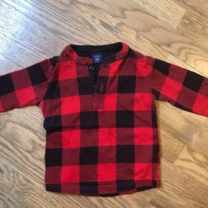 Long sleeve buffalo check plaid
